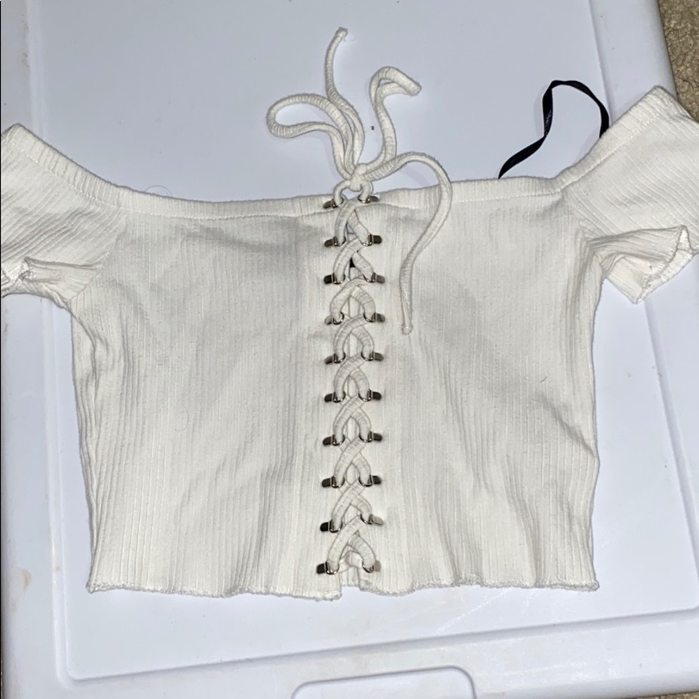 White crop top
